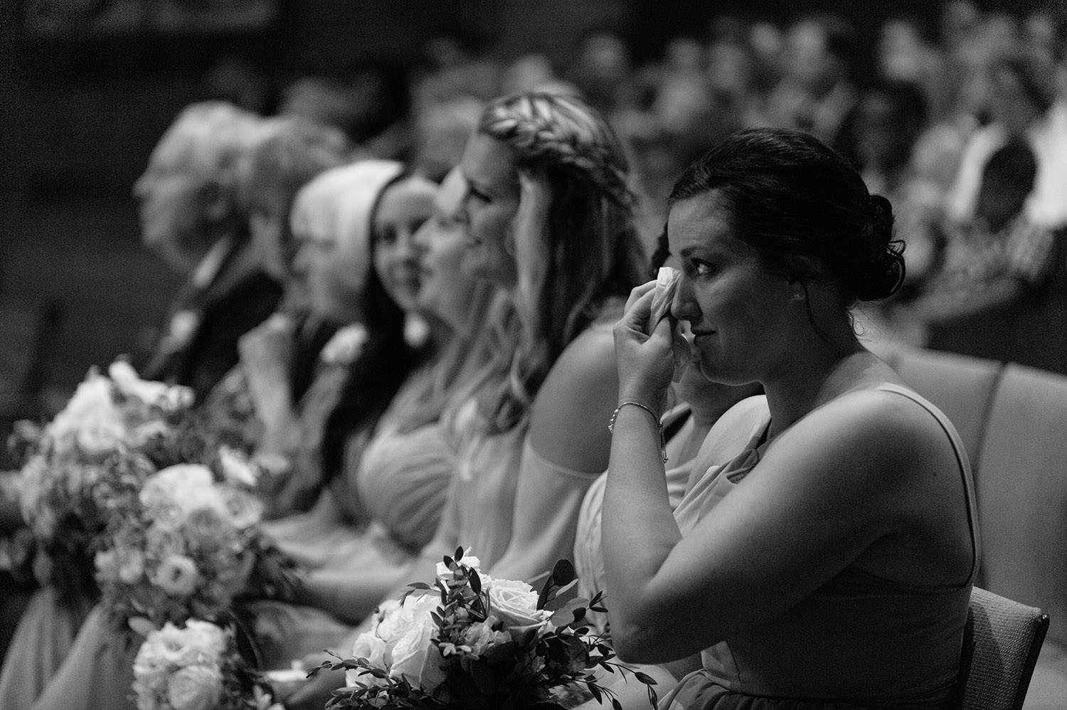 bridesmaid crying