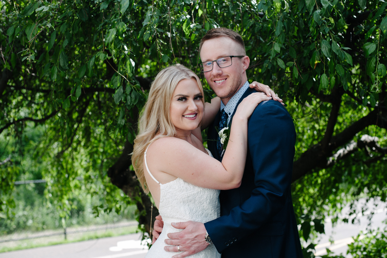 a white man and woman just married